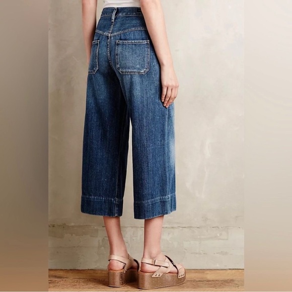 NWT Anthropologie Citizens of Humanity (C of H) Poise Wide-Leg Crop Jeans - Picture 3 of 12